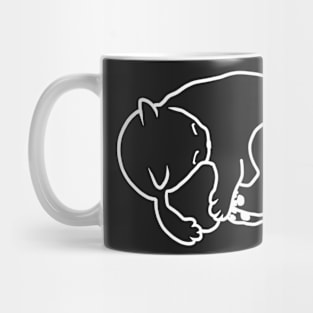 Cute kitty with ball (black) Mug